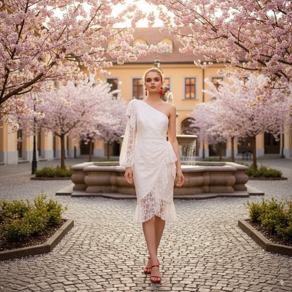 Keepsake Retrospect Midi Dress Ivory - Picture 1 of 7